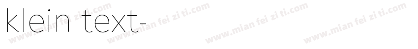 klein text字体转换